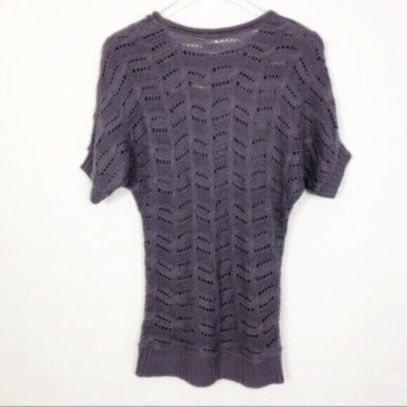 dELiA*s | Women's Purple Round Edge Eggplant Sweater Tunic Size XS - Picture 2 of 5